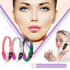 V-Face Shape Skin Lifting Belt Massager Double-Chin Removal LED Photon Therapy