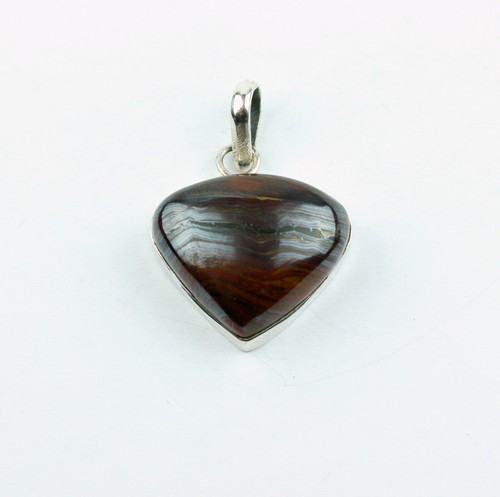 Hierro de Tigre Colgante Auténtico Piedras Preciosas Contenido En 925 Plata Ojo - Imagen 7 de 7