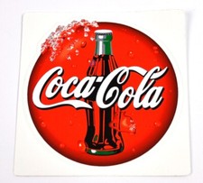 Coca-Cola Coke USA Vinyl Aufkleber Sticker Decal 9 cm Flaschen Logo Motiv rund