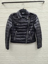 New Herno Bomber Jacket Nylon Ultralight Down Padded Black Size It42 / Us6