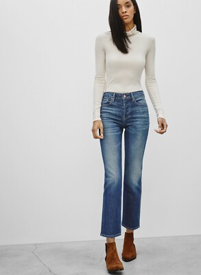 Artizia Castings High Rise Cropped Straight Jean Vimy, Medium Wash, Size 24 MINT