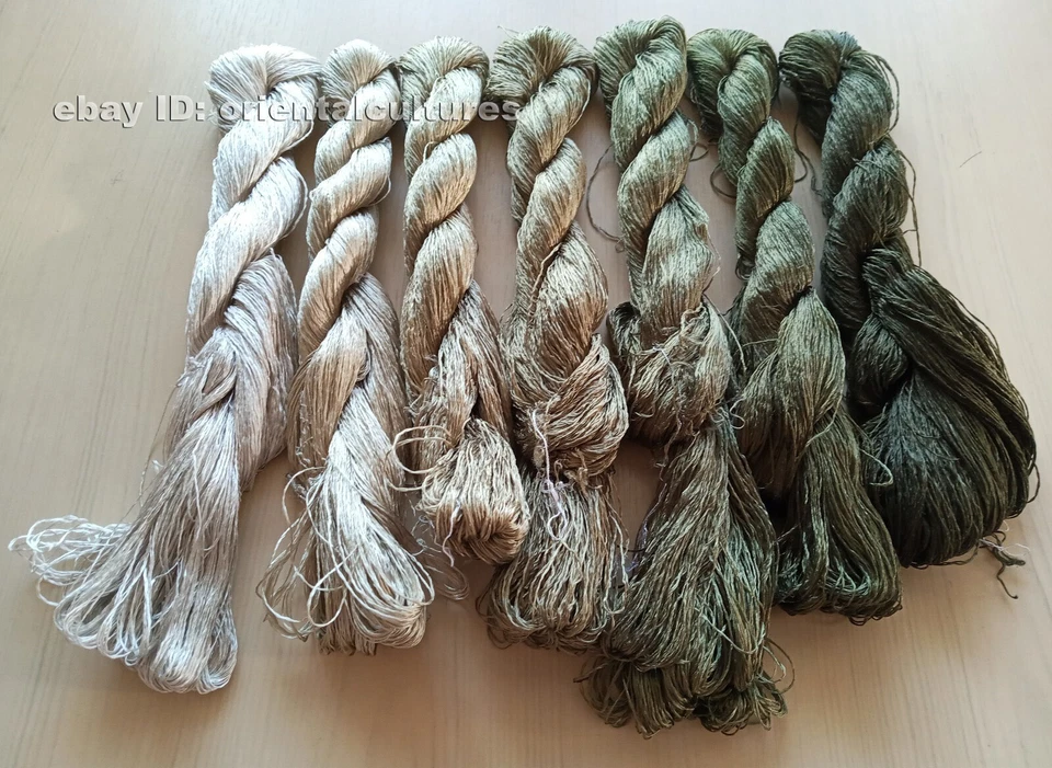 7bundles 100%natural mulberry silk,hand-dyed su embroidery silk floss/threads - Image 3 of 4