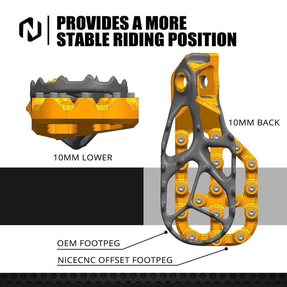 Подножки со смещением NICECNC для KTM 150 250-500 XCW EXC F XCF-W XW-F 2024 - Изображение 4 из 4