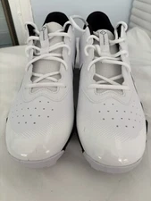 Nike 4 White Black Baseball Cleats DJ6524-101 Mens Sz 13 Diamond