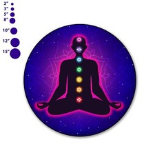 CHAKRA Mandala Meditación Hombre Mujer Pegatina Opaca Vinilo Yoga Parachoques Calcomanía Coche