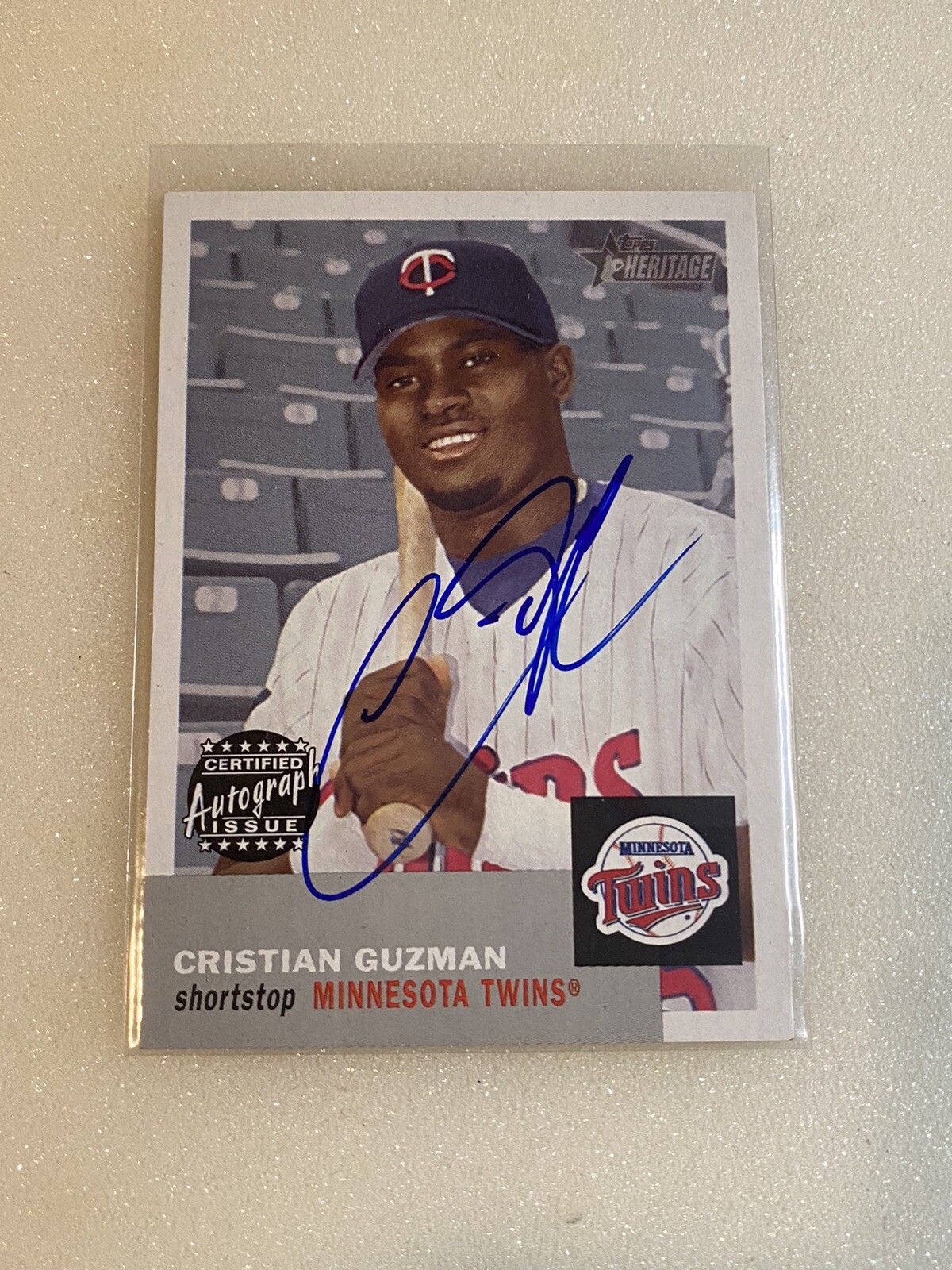 2002 Topps Heritage Real One Autographs #ROCG Cristian Guzman Twins