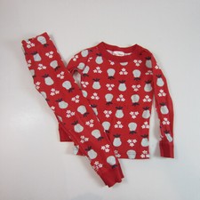 Hanna Andersson Girl's Red Pear Fruit Long John Pajamas size 4