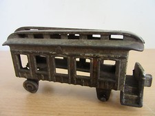 Antique cast iron train passenger car toy 5.5" Hubley