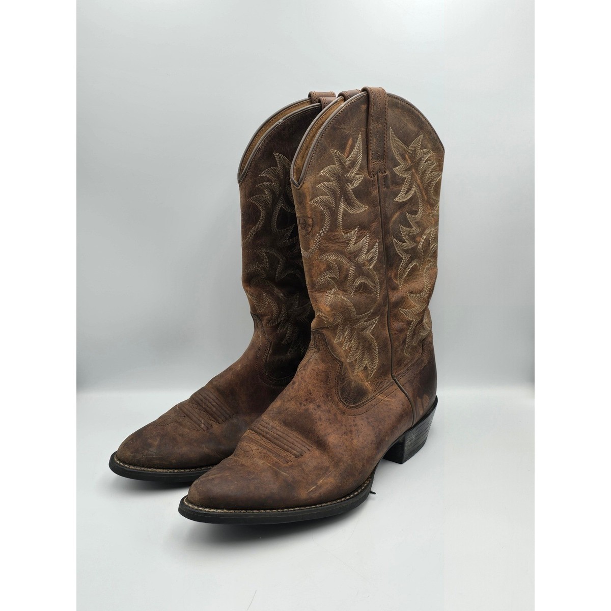 Ariat Western Cowboy Boots Mens 10D Brown Leather Pointed  display picture 2