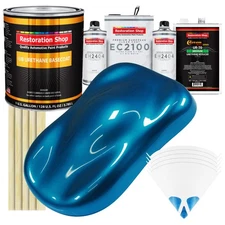 Cruise Night Blue Metallic Urethane Basecoat Gallon Kit & European Clear Coat