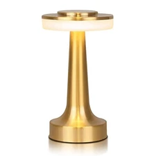 Cordless Metal Desk Lamp, Touch Sensor Control LED Table Lamp,3 Color Steples...