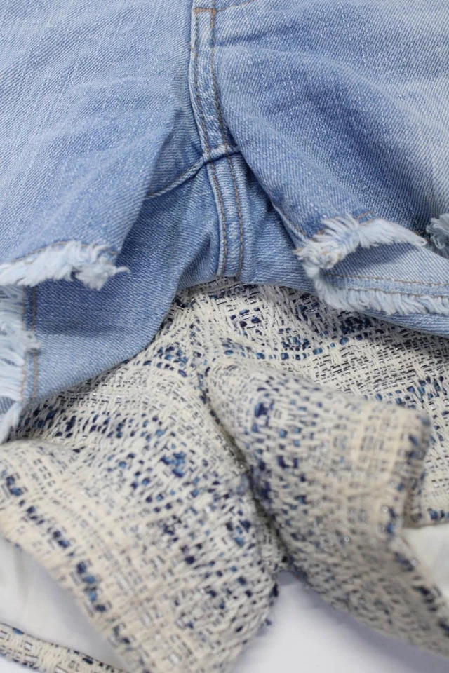 James Jeans Joie женщин хлопок бедствия джинсовой ткани платье шорты синий размер 2 25 лот 2 - Изображение 2 из 3