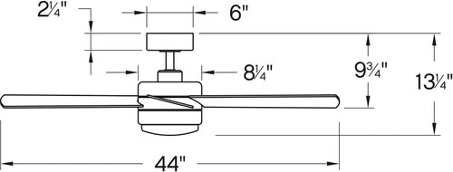Hinkley Lighting Trey 44" LED Fan, Matte White - 902744FMW-LWD *FREE SHIPPING* - Picture 3 of 6