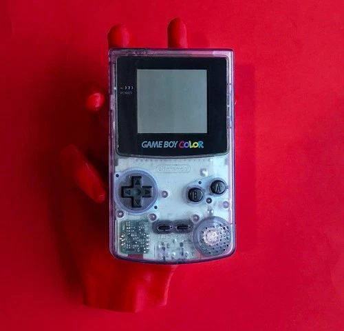 Nintendo Game Boy Color Clear  Atomic Purple 👾 CGB-001 GBC RESTORED NEW BODY