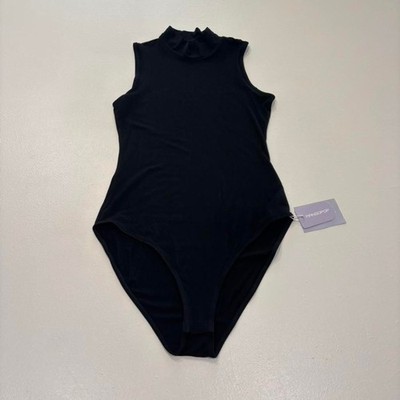 Mango Pop Women's Black Bodysuit XS NWT