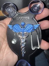 Doctor Windshield Medallion - Blue Wings Caduceus Suction Mount