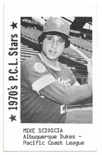 MIKE SCIOSCIA RARE 1979 Cramer 1970's PCL Stars Minor League card EX+/NM RARE