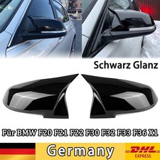 Spiegelkappen Au�enspiegel F�r BMW F20 F21 F22 F30 F32 F33 F36 X1 Glanz Schwarz