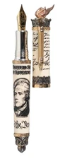 Limited edition sealed Montegrappa ALEXANDER HAMILTON FOUNTAIN pen 18K gold nib