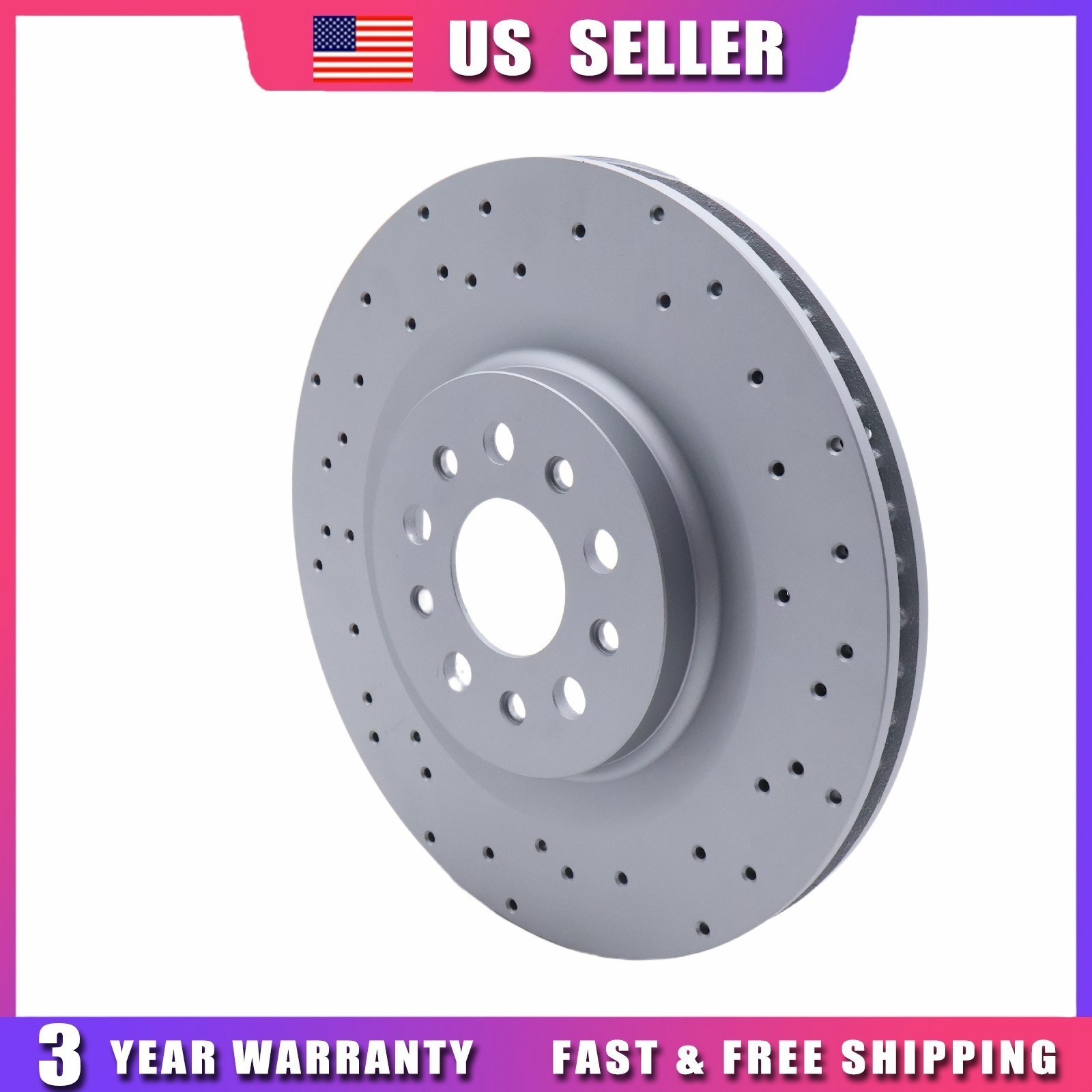 Pair Heat Resist Rear Discs 670035019 Fit Maserati Ghibli Quattroporte 17-21