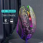 Wireless Gaming Mouse RGB LED USB-C Rechargeable For Laptop PC Windows Mac UK