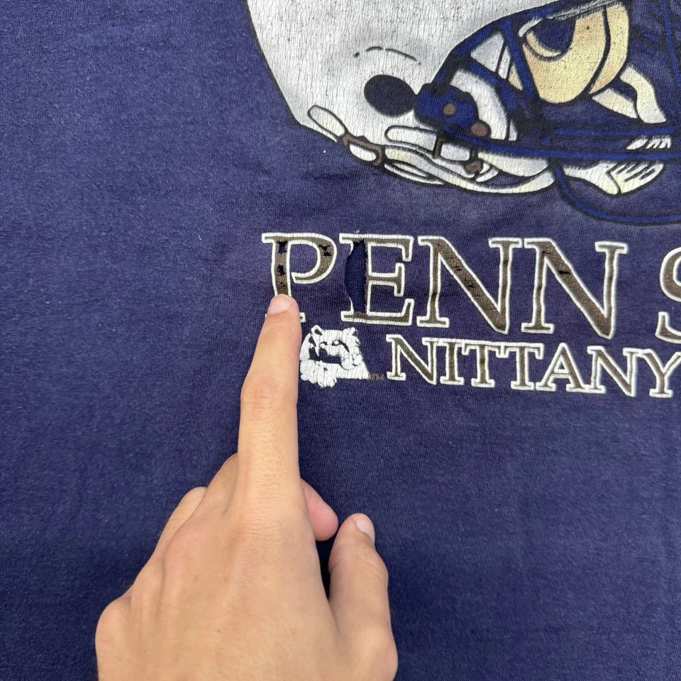 Vtg 90s Penn State Rose Bowl T Shirt Size XL 95 Nittany Lions College Football - Image 4 of 4