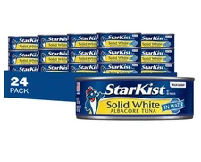 StarKist Solid White Albacore Tuna in Water, 5 oz (24 Pack) Canned Tuna Fish