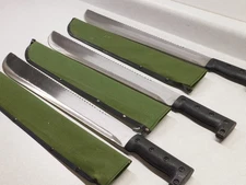 (3) SURVIVAL HUNTING JUNGLE MACHETE KNIVES/ SHEATHS Fixed Blade, Taiwan