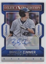 2014 Panini Elite Extra Edition Prospects 17/50 Bradley Zimmer #21 Auto 4xw