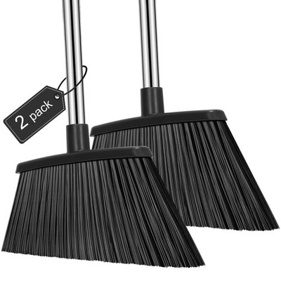 Heavy Duty Broom, 55 Inch Long Handle Outdoor Large Angle Brooms, Commercial ...