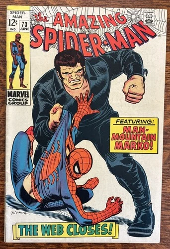 Marvel Comic AMAZING SPIDER-MAN #73 1ST APPEARANCE Man-Mountain Marko FN/VF 1969
