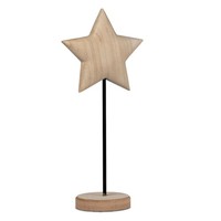 Dekoobjekt Stern Nature Auf Fuß H. 46Cm Aus Holz Mit Metall Formano Wa