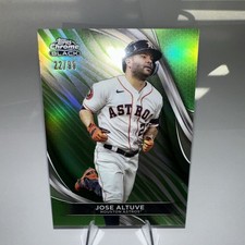 Jose Altuve /99 Green Topps Chrome Black 2024 HOUSTON ASTROS #56 MLB BASEBALL SP
