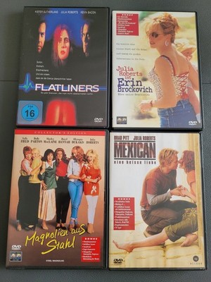 4 DVD Julia Roberts: Mexican + Flatliners + Magnolien aus Stahl +Erin Brockowich