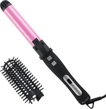 Upgraded Rotating Curling Iron, 1.25 Inch Auto Ceramic Curling Iron, Adjustab