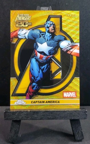 Captain America [Red] #AV-6 Marvel 2025 Topps Chrome New Avengers 20th Anniversary card