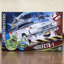 Ghostbusters ECTO-1 Car With Stretch Tech Slimer Track & Trap Frozen Empire NEW