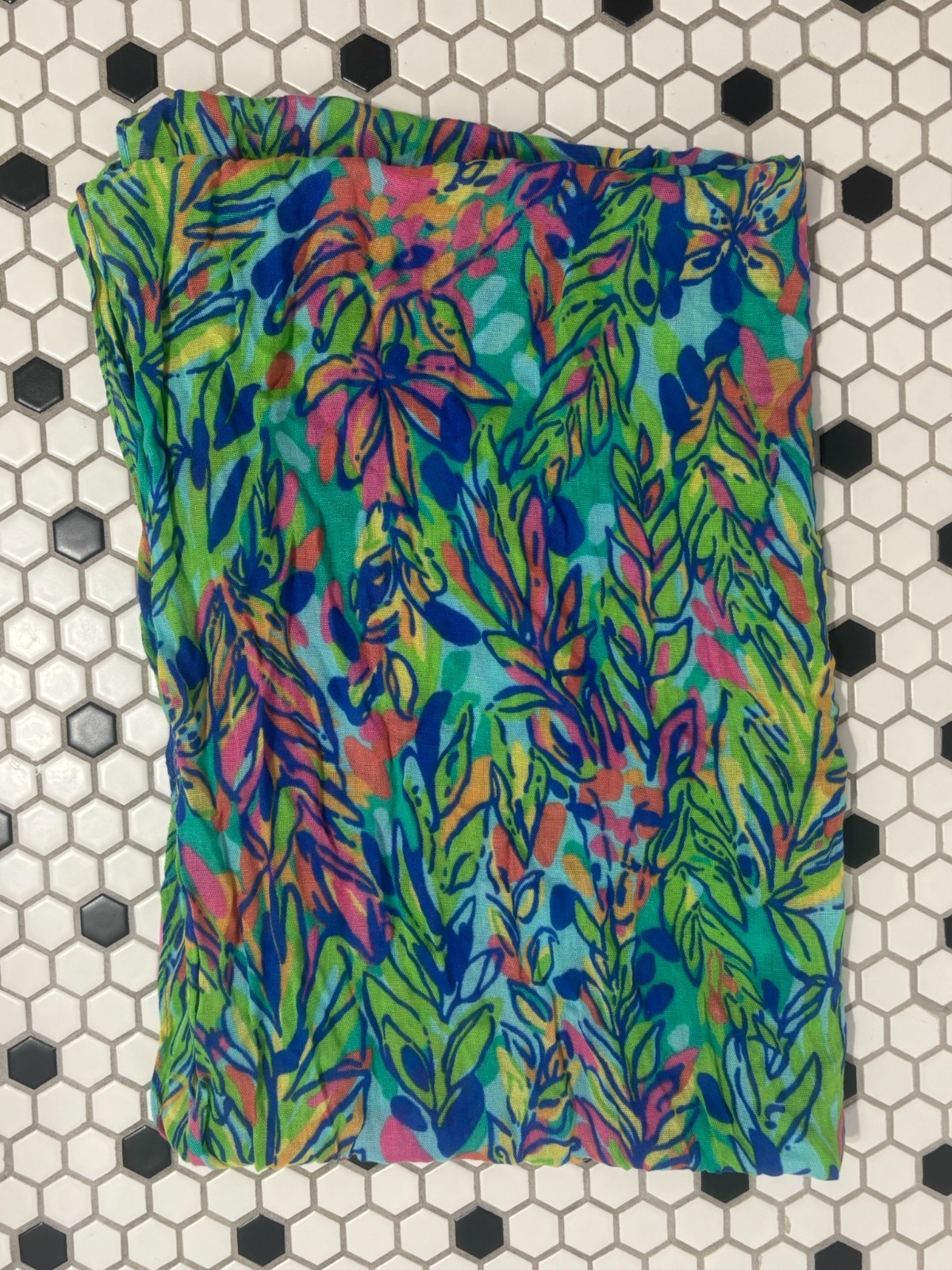 Lilly Pulitzer Infinity Multi-colored Cotton Scar… - image 3