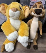 Vintage Lion King Young Simba and Timon Plush 90s BUNDLE In Great Condition
