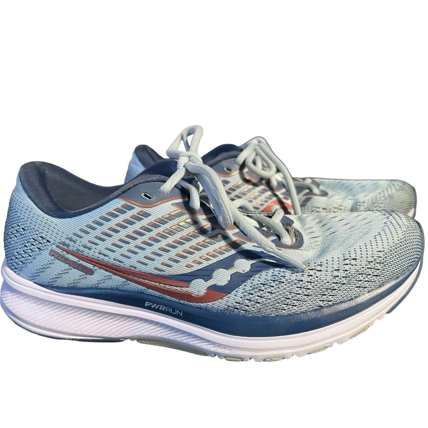 Saucony Ride13 Women's Running Sky Storm S10579-35 PWR RUNSize 8 Blue Copper