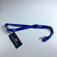 Vineyard Vines Promotional American Flag Whale Logo Lanyard Spinnaker Blue Clip