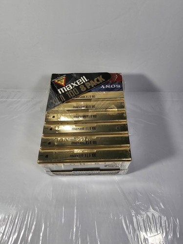 Maxell XLII 100 High Bias Audio Cassette Tapes, 8 Pack New/Old Stock