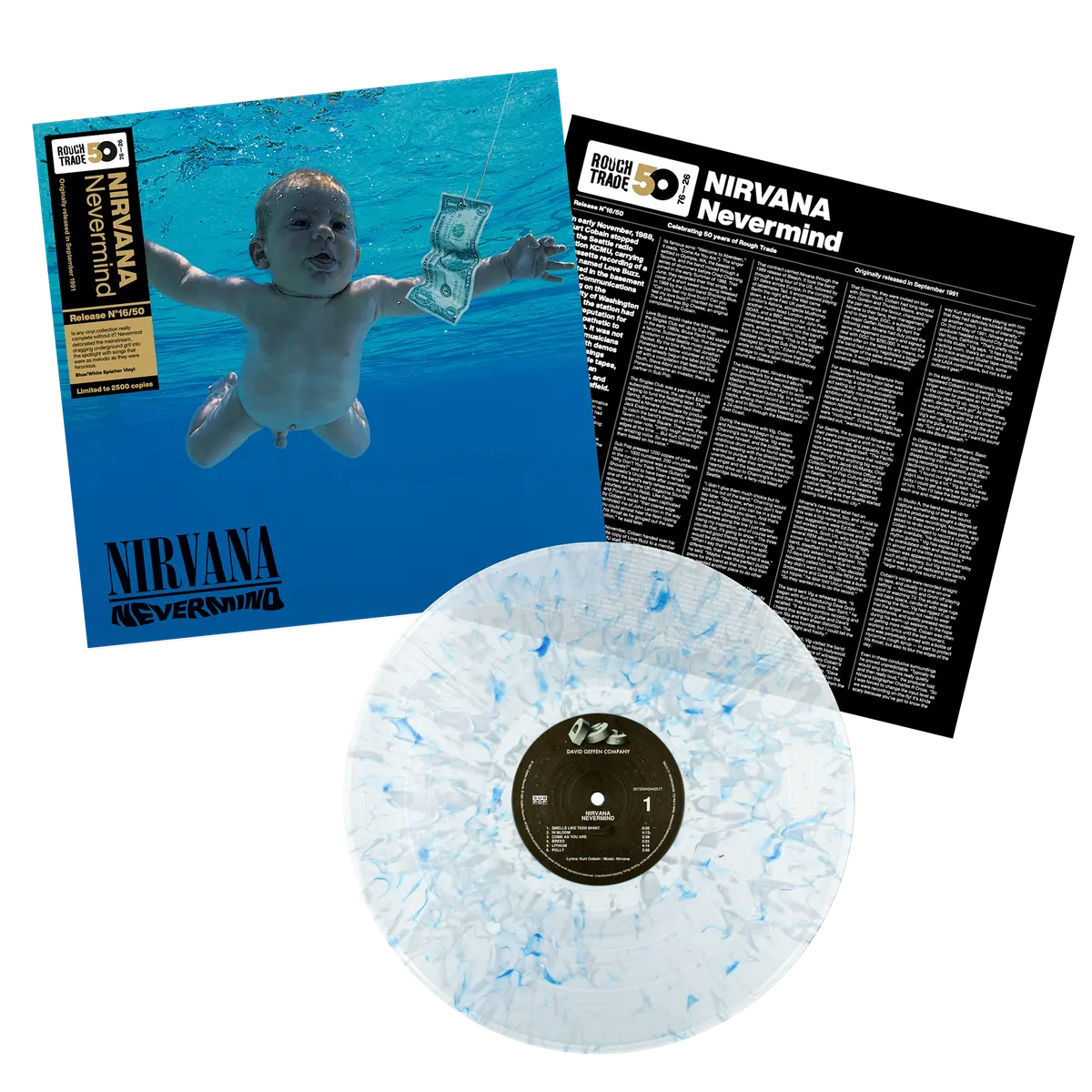 NIRVANA NEVERMIND 特別限定版 NIRVANA - NEVERMIND LIMITED EDITION BLUE/WHITE SPLATTER VINYL