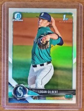 Logan Gilbert 2018 Bowman Draft Chrome Refractor BDC-63 1st Bowman