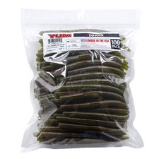 YUM Dinger Classic Worm All-Purpose Soft Plastic Bass Fishing Lure 100 Pack, ...