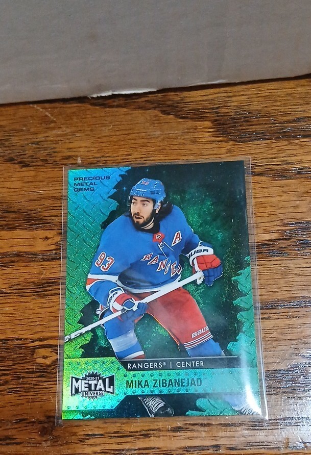 2020-21  Metal Universe - Mika Zibanejad #93 Precious Metal Gems Green 003 /100