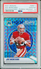 2021 Mosaic Men of Mastery PURPLE Mosaic /49 JOE MONTANA PSA 10 #MM11 49ERS HOF