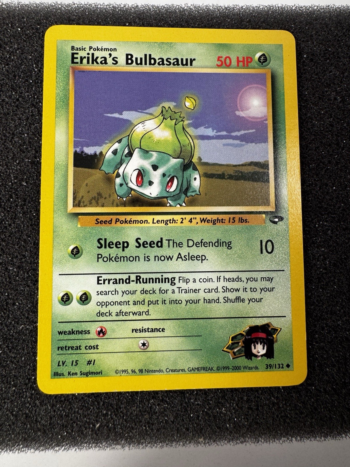 Pokémon TCG Erika's Bulbasaur 2000 Gym Challenge Card 39/132 Near Mint