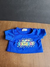 Build-A-Bear Workshop T-Shirt 028506 Multi-Color Happy Birthday Party Shirt