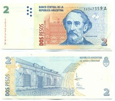 ARGENTINA NOTE 2 PESOS (1997) POU-PIERRI SUFFIX A B# 3201 P 346 VF